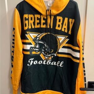 Green Bay Football Hoodie in Yellow and Dark Green